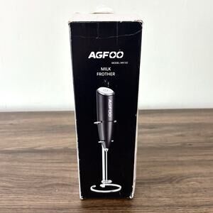 AGFOO Handheld Milk Frother - Model WK102 - Black Silver